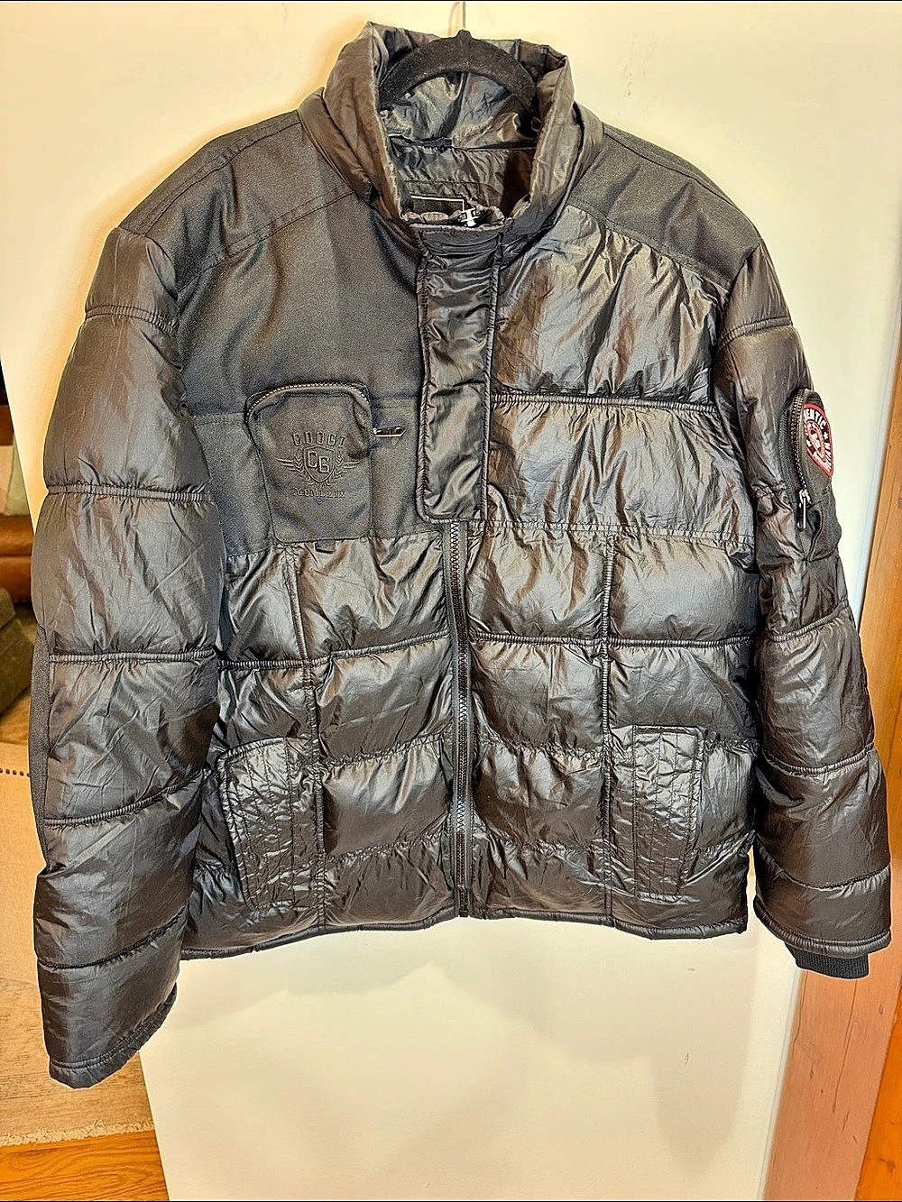 Coogi Authentic Black Australian Puffer Jacket, XL Extra Warm!